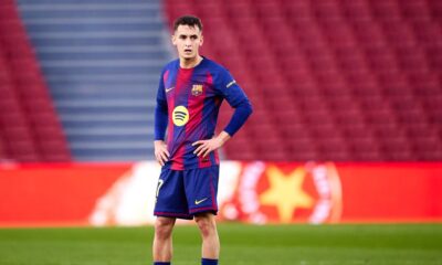 Marc Casadó en la pausa de un partido del FC Barcelona esta temporada