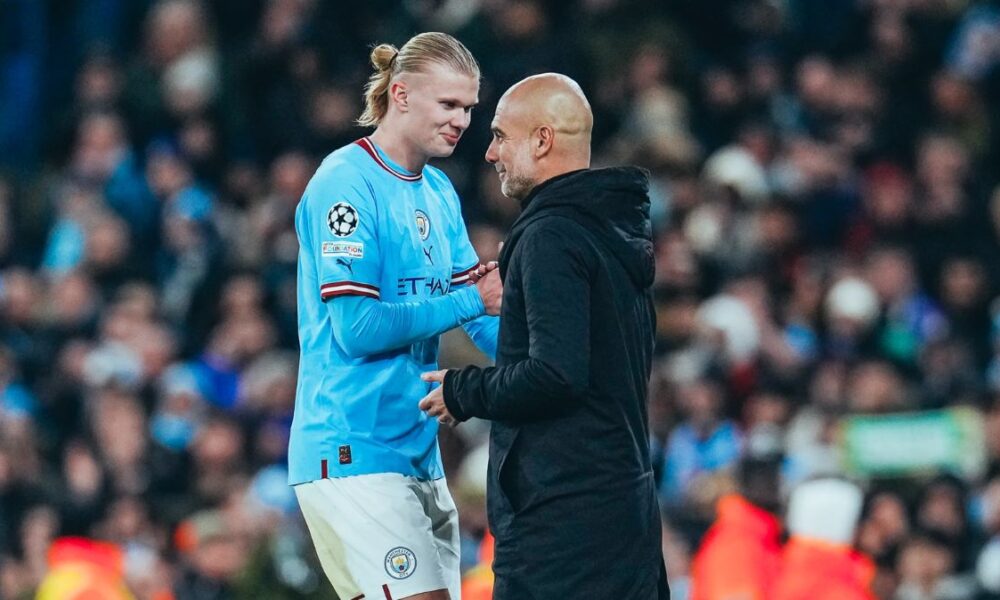 Guardiola y Haaland Manchester City