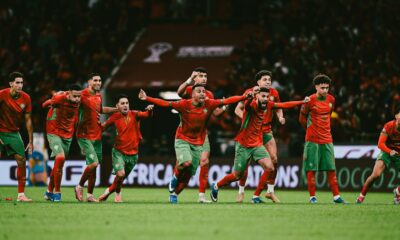 Selección de Marruecos en la tanda de penaltis durante la Copa África