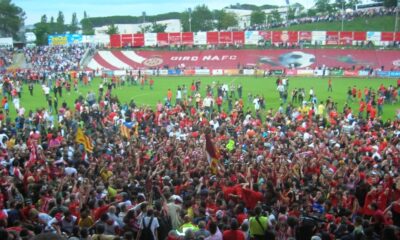Celebración del Girona FC, imagen de afición y equipo