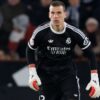 Andriy Lunin, entrenamiento con el Real Madrid, 2026