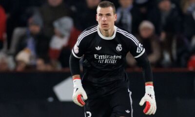 Andriy Lunin, entrenamiento con el Real Madrid, 2026
