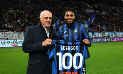 Ederson, en acción con Atalanta, 2024