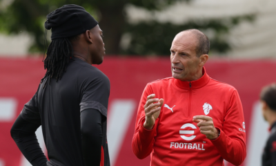 Rafael Leao en entrenamiento con el AC Milan