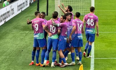 Rafael Leao, celebrando con el AC Milan, 2024