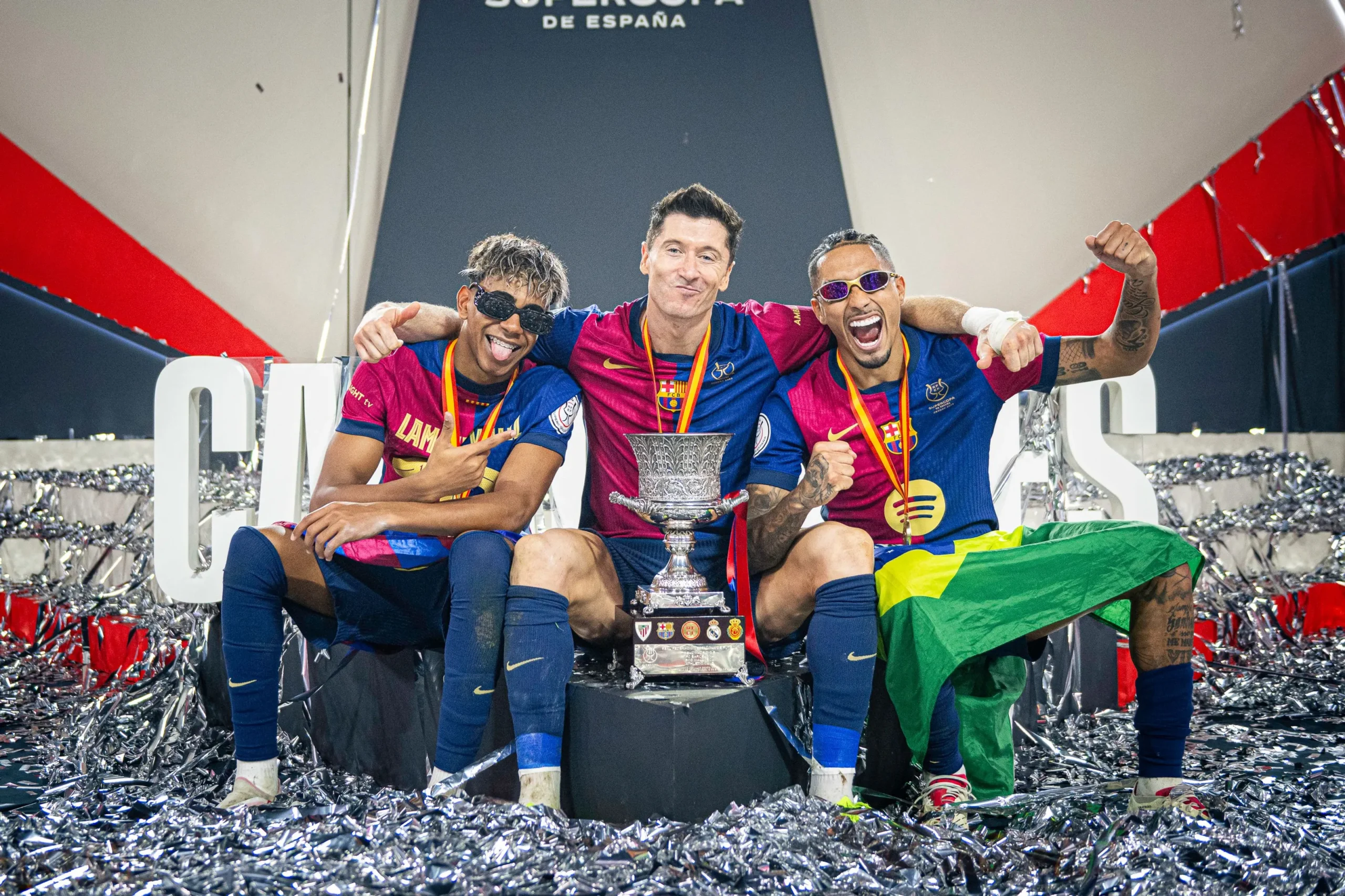 Robert Lewandowski, celebración con el FC Barcelona, 2025