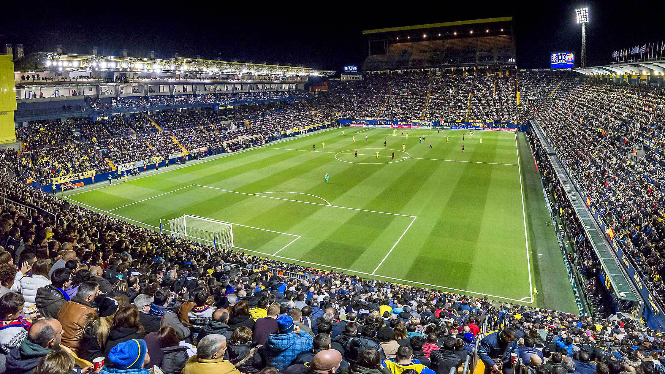 Villarreal CF, Estadio de la Cerámica durante un partido, 2017